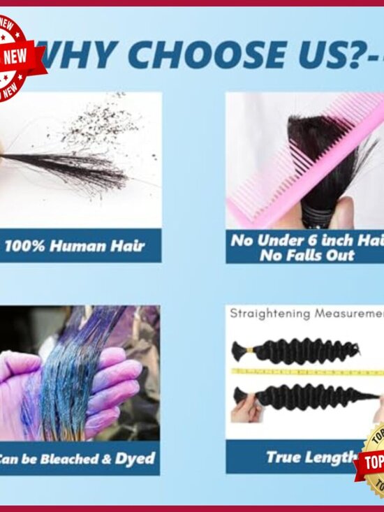 24 Inch Jerry Curly Human Hair Extensions 110g Boho Braiding Hair Wet Wavy